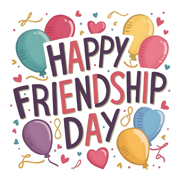 Celebrating happy friendship day event with beautiful background typography