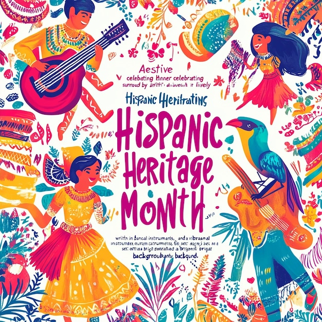 Celebrating Heritage and Harmony background bananer Honoring Hispanic Culture with Grace