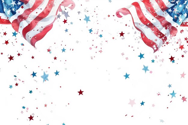 Celebrating Independence 4th of July Illustration