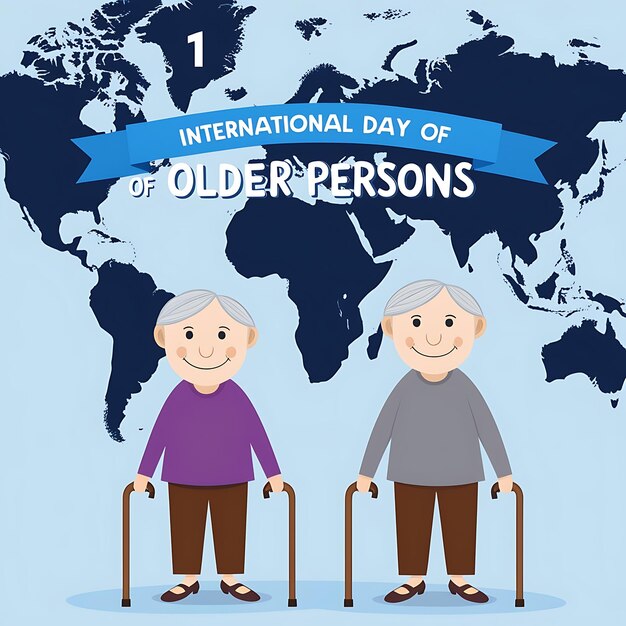 Photo celebrating the international day of older persons honoring and appreciating seniors