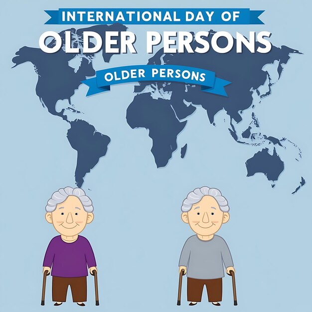 Photo celebrating the international day of older persons honoring and appreciating seniors