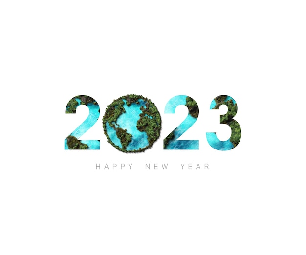 Celebrating the new year 2023 Green nature Earth Environment Day World Forestry Day Eco-friendly