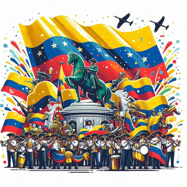 Photo celebrating the spirit of colombia on independence day