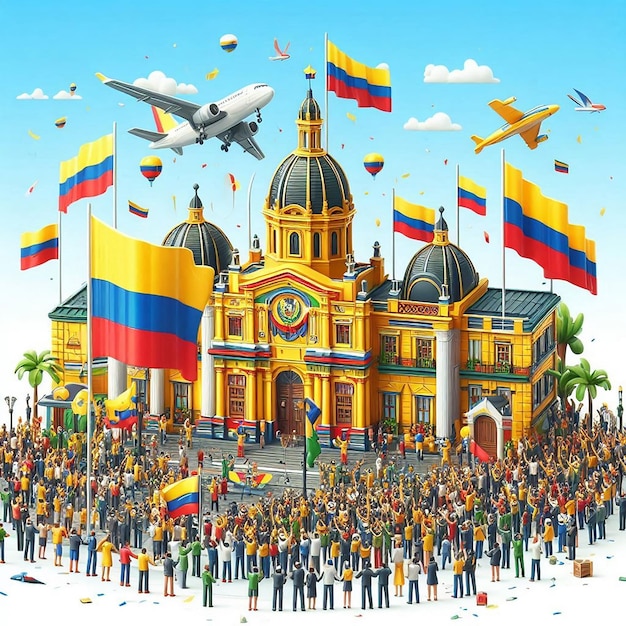 Photo celebrating the spirit of colombia on independence day