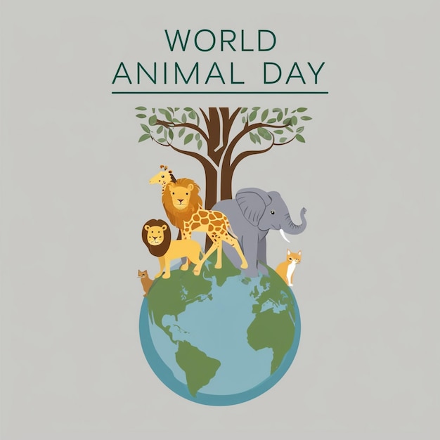 Celebrating World Animal Day A Joyful Gathering of Wildlife