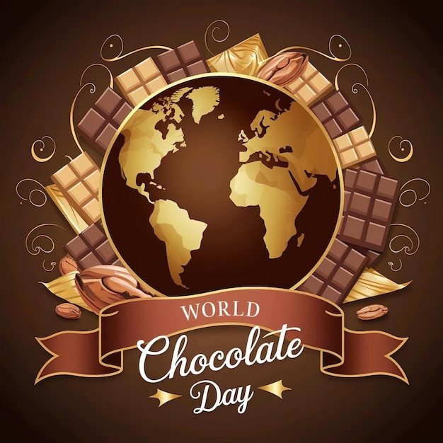 Photo celebrating world chocolate day sweet journey through cocoa delights