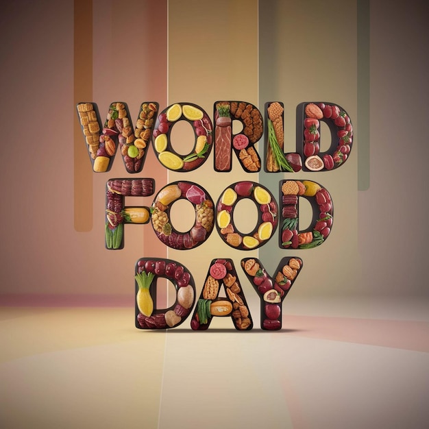 Photo celebrating world food day illustration design