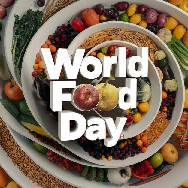 Photo celebrating world food day illustration design