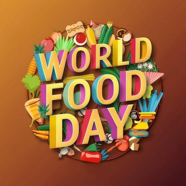 Photo celebrating world food day illustration design