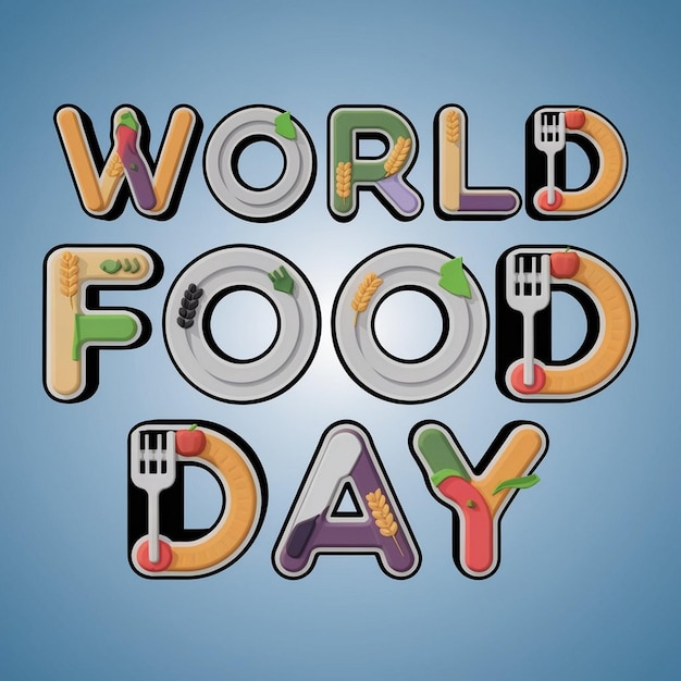 Photo celebrating world food day illustration design