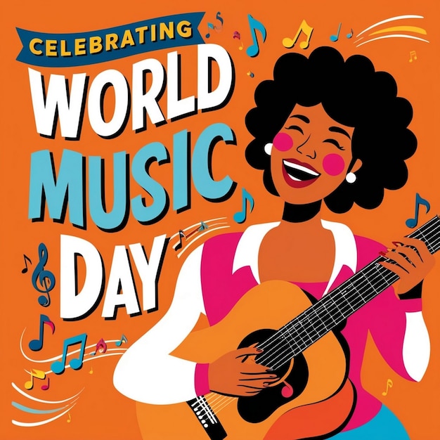 Photo celebrating world music day vibrant illustrations and designs