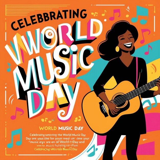 Photo celebrating world music day vibrant illustrations and designs