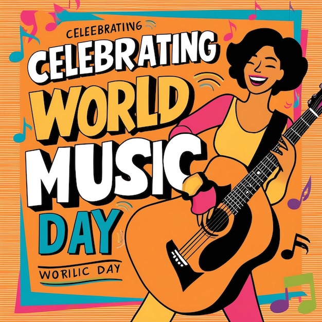 Photo celebrating world music day vibrant illustrations and designs