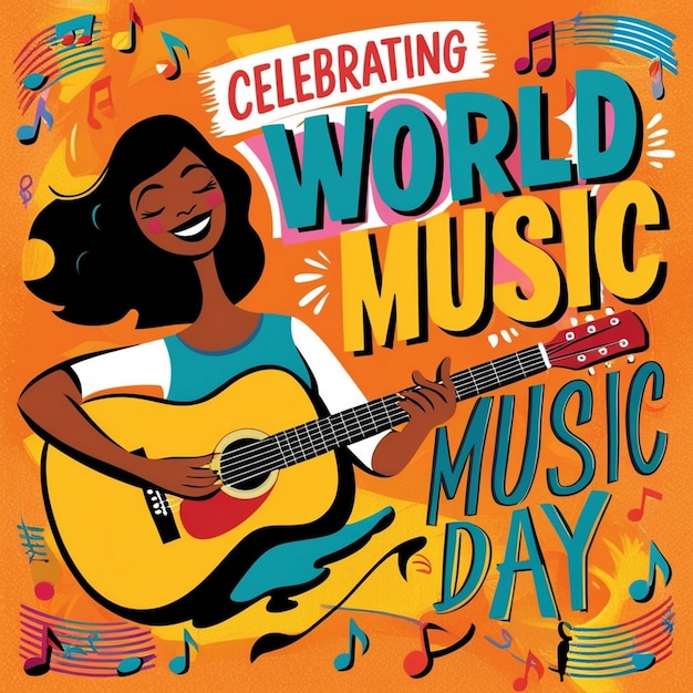 Celebrating World Music Day Vibrant Illustrations and Designs