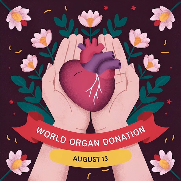 Photo celebrating world organ donation day giving the gift of life to those in need