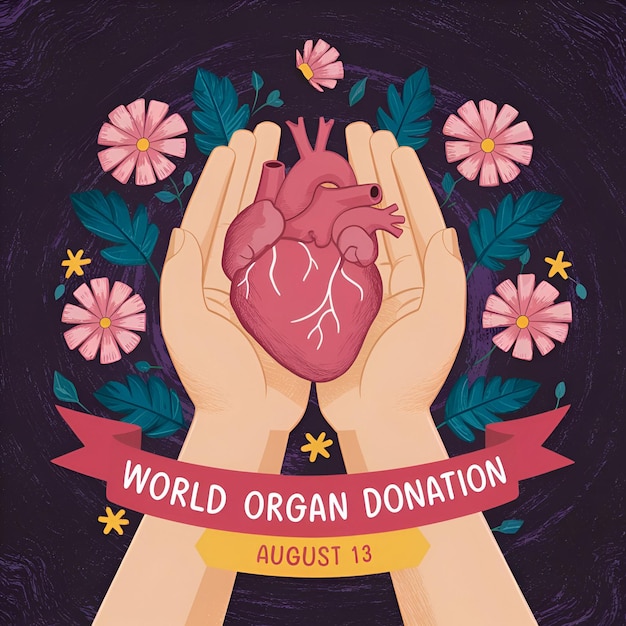 Photo celebrating world organ donation day giving the gift of life to those in need