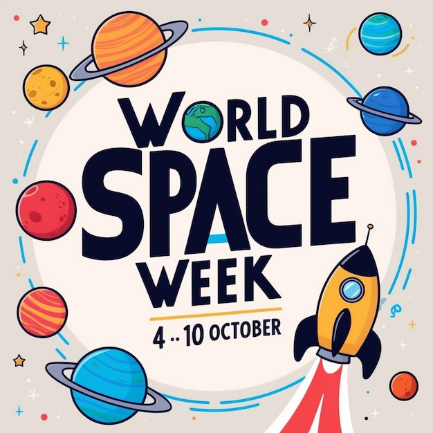 Photo celebrating world space week creative design ideas