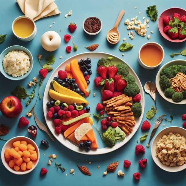 Photo a celebration of healthy eating ai generated