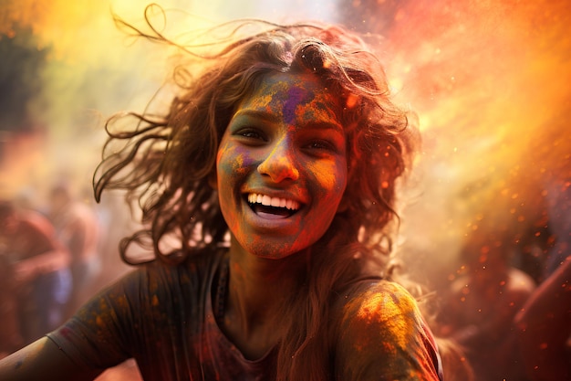 Photo celebration of holi festival