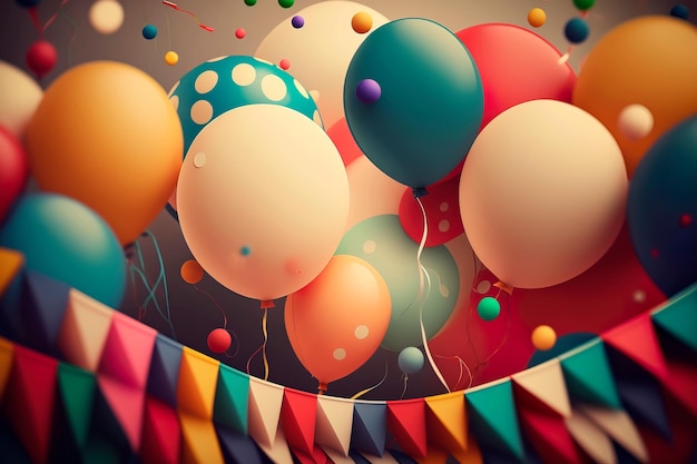 Celebration party banner Birthday Generative AI