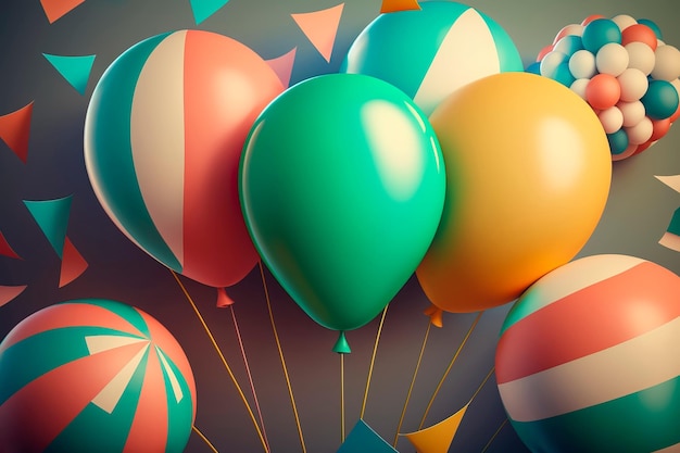 Celebration party banner Birthday Generative AI