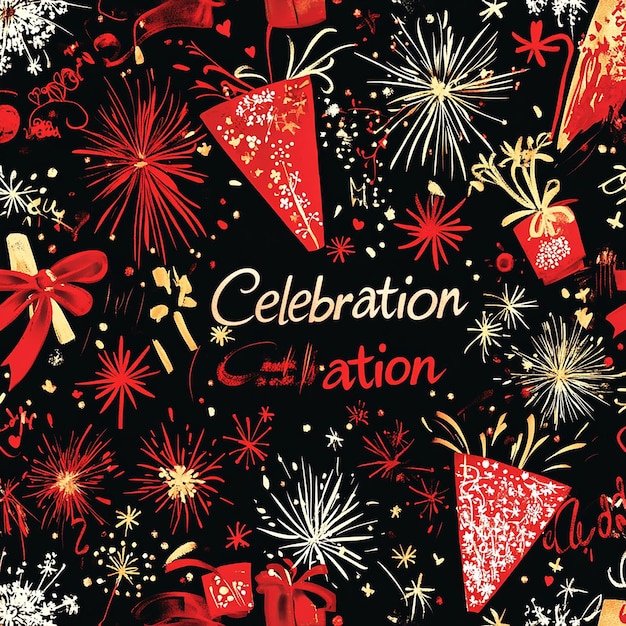 Celebration Wallpaper with Diverse Elements