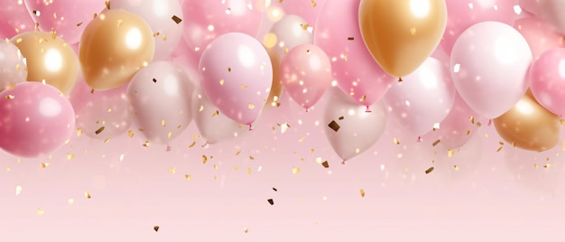 celebrations background with golden balloon