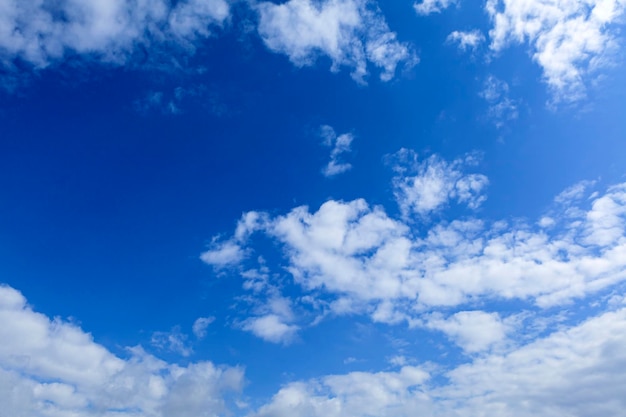 A celestial background of cumulus clouds