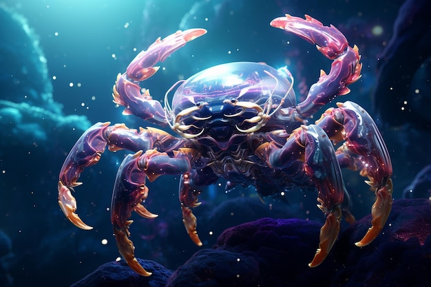 A celestial crab with intricate patterns in its cr 00046 02