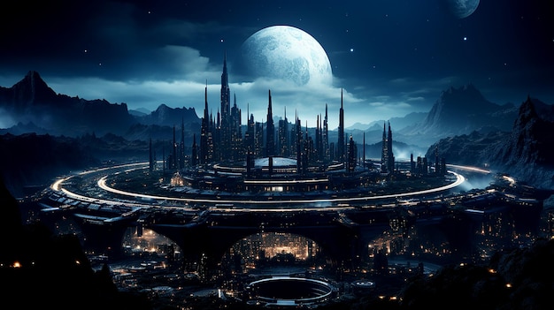 Celestial Marvel Futuristic Megastructure