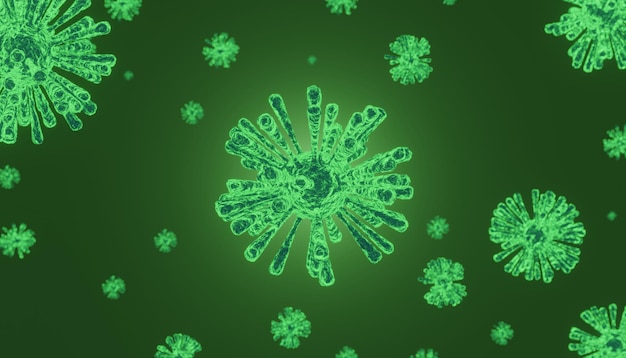 Cell corona virus on background