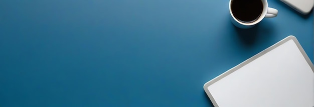 Photo a cell phone on a blue table with a blue background