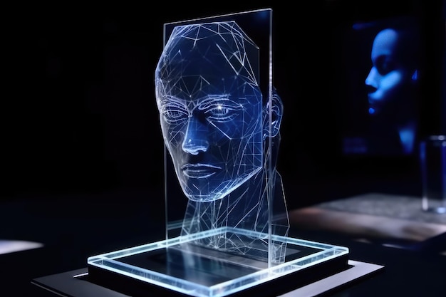 Cell phone of the future transparent invisible mobile Siri Alice hologram artificial intelligence smartphone Ai Metaverse and Blockchain Technology innovative future data network