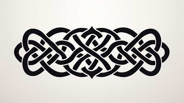 Photo celtic knot design on a simple background