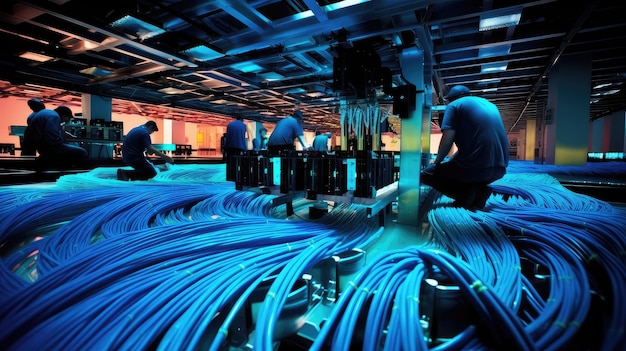 Photo center fiber optic cabling