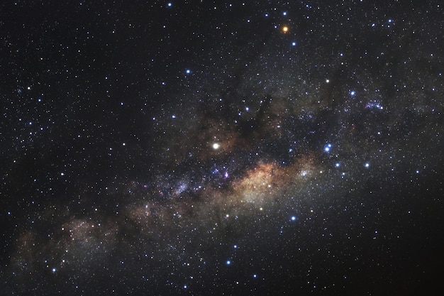 The center of milky way galaxy with stars and space dust in the universe