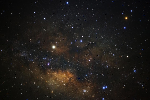 The center of the milky way galaxyLong exposure photograph with grain