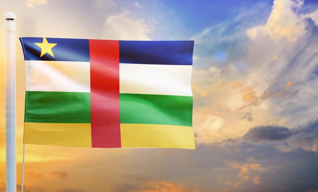 central_african country flag, isolated 3d waving flag,esign