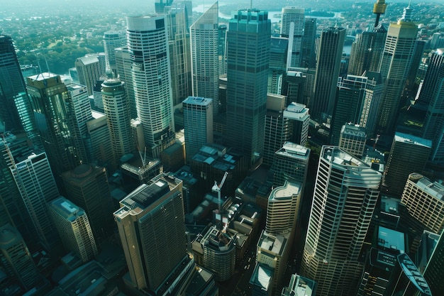 Central Business District Aerial View in Sydney