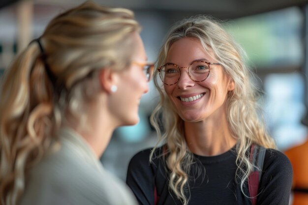 CEO and her junior colleague converse Generative Ai