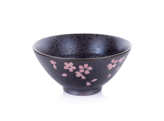 Ceramic bowl isolated on the white background