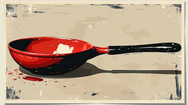 Ceramic Soup Ladle A Poster Featuring Wallpaper