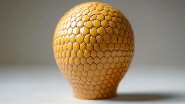 Photo a ceramic sphere with a hexagonal pattern