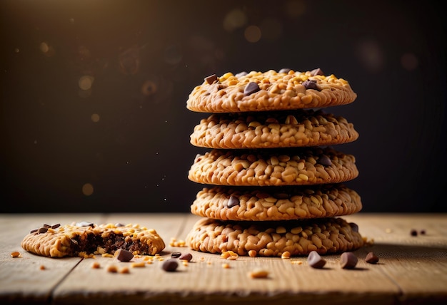 a cereal blend featuring oatmeal cookies chocolate thin cookies crispy Anzac biscuits