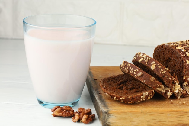 Cereal bread for healthy eating Black bread for breakfast