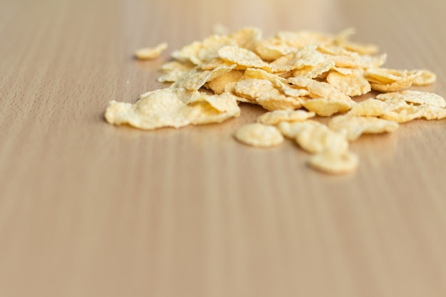 cereal on wood table