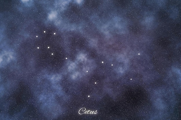 Cetus star constellation Brightest Stars Whale constellation