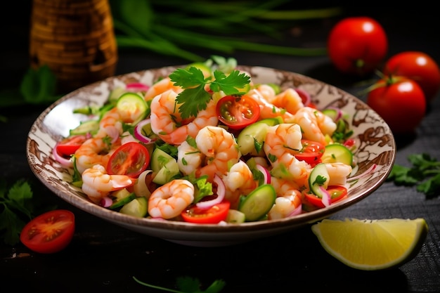 Ceviche Shrimp Salad Generative AI