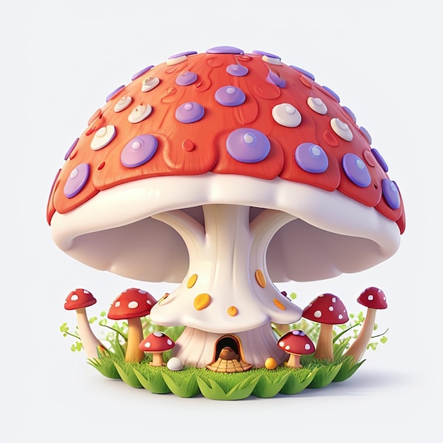 CF 09 _ Magical colorful Cute Mushroom