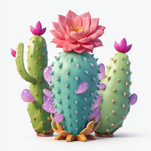 CF 09 _ Magical Mystical Colorful Cute Single Cactus Clipart